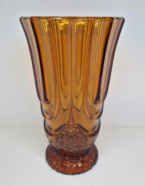 Walther & Söhne Art Deco amberkleurig Luxor vaas, 1930, Antiek en Kunst, Antiek | Vazen, Ophalen of Verzenden