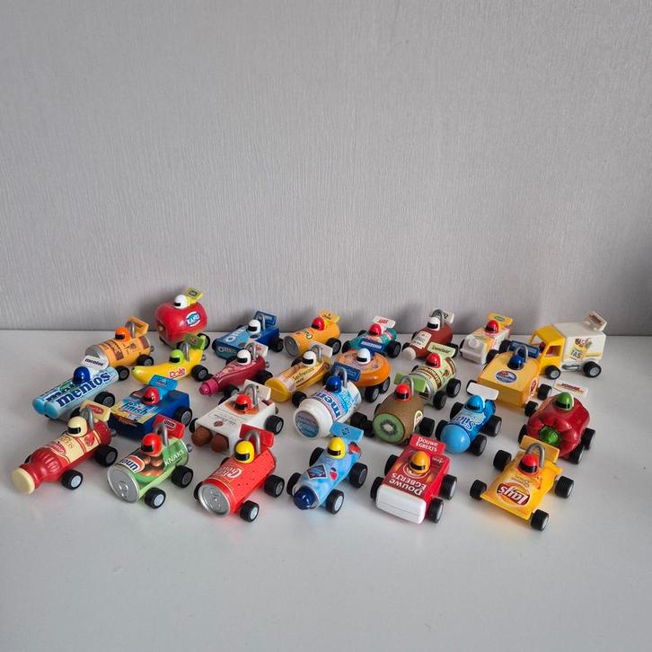 Verzameling Vintage 27  Food Reclame Race Auto's, Verzamelen, Speelgoed, Gebruikt, Ophalen of Verzenden