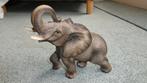 Olifant, keramiek, Royal, handgeverfd, slagtand gelijmd., Verzamelen, Beelden en Beeldjes, Verzenden, Gebruikt, Dier