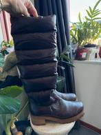 Moncler Down Puffer Boots in Brown with Leather Size 38-39., Kleding | Dames, Verzenden, Zo goed als nieuw, Zwart