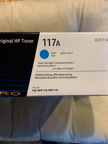 HP 117A originele cyaan tonercartidge beschikbaar voor biedingen