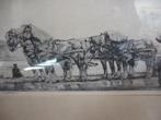 Willem Gerard Hofker ets Bierwagen langs de Amstel, Antiek en Kunst, Ophalen of Verzenden