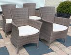 4x tuinstoel 4S0 incl kussens, Ophalen, Gebruikt, Wicker