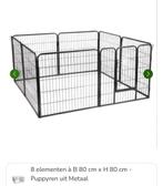 Puppy ren 80x80 cm per paneel  bestaat uit 8 panelen., Dieren en Toebehoren, Hondenbenches, Ophalen
