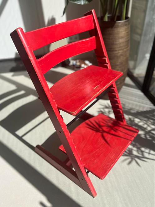Stokke tripp trapp met beugel, Kinderen en Baby's, Kinderstoelen, Gebruikt, Meegroeistoel, Aanschuifbaar, Ophalen of Verzenden
