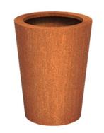Cortenstaal plantenbak taps Ø60x80cm - Met bodem, 100 cm of meer, Rond, Nieuw, Ophalen of Verzenden