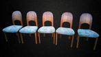 5x Vintage Teak Holstebro möbelfabrik Niels Koefoed stoelen, Huis en Inrichting, Stoelen, Gebruikt, Overige kleuren, Ophalen of Verzenden