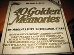 2 LPs, 40 Golden Memories, 40 Original Stars, Cd's en Dvd's, Vinyl | Pop, Ophalen of Verzenden, 1960 tot 1980, Zo goed als nieuw