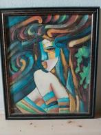 Abstract Schilderij 'Vincent' - Vrouwelijk Portret, Ophalen of Verzenden