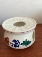 Boch Boerenbont Theelichthouder - Vintage Belgisch Aardewerk, Overige materialen, Gebruikt, Ophalen of Verzenden, Rood