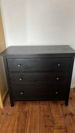 Zwartbruine ladekast Hemnes Ikea, Huis en Inrichting, Ophalen, 100 tot 150 cm, Zo goed als nieuw, 3 of 4 laden