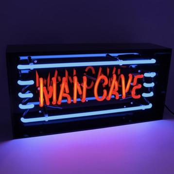 Neon MANCAVE (rood-blauw) Vaderdag kado beschikbaar voor biedingen