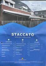 Staccato Knikarmscherm Grijs - 3m breed, Elektrisch, Tuin en Terras, Zonneschermen, Ophalen, Elektrisch, Zo goed als nieuw, 150 tot 300 cm