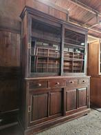 Prachtige koloniale schoolkast / buffetkast / vitrinekast, Ophalen, 200 cm of meer, Glas, 150 tot 200 cm