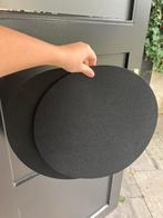 2 twee vilten rond ronde ronden zwart zwarte placemats, Ophalen of Verzenden, Zo goed als nieuw, Rond