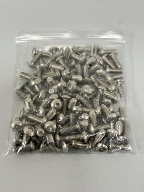 100 stuks M4 10mm inbus-bouten inbusbouten rvs schroeven, Doe-het-zelf en Verbouw, IJzerwaren en Bevestigingsmiddelen, Nieuw, Bouten of Moeren