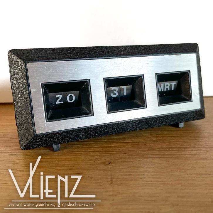 Vintage, retro datumkalender, eeuwigdurende kalender, Verzamelen, Retro, Huis en Inrichting, Ophalen of Verzenden