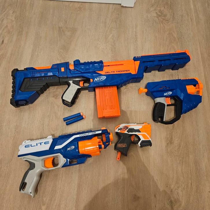 Nerf Pistolen Set - 4 Stuks!, Kinderen en Baby's, Speelgoed | Overig, Gebruikt, Jongen of Meisje, Ophalen of Verzenden
