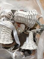 Kerstversiering hout en riet, wit grijs, Ophalen