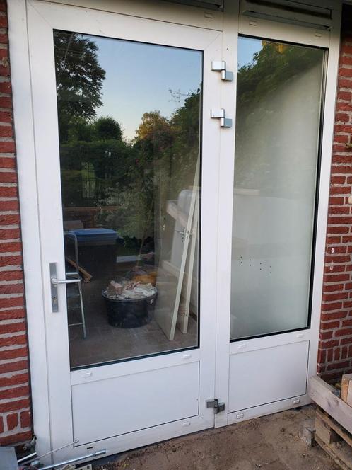 Aluminium achterdeur, Doe-het-zelf en Verbouw, Kozijnen en Schuifpuien, Gebruikt, Deurkozijn, Hout, 75 tot 150 cm, Ophalen