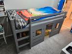 Grijze hoogslaper met speelruimte, Kinderen en Baby's, Kinderkamer | Stapelbedden en Hoogslapers, Ophalen, Zo goed als nieuw, Hoogslaper