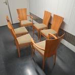 TONON vintage 6 massief houten stoelen eetkamerstoelen, Ophalen, Gebruikt, Bruin, Vijf, Zes of meer stoelen