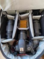 Canon EOS 700D + 3 lenses & accessories, Ophalen of Verzenden, Zo goed als nieuw, Canon, Geen optische zoom