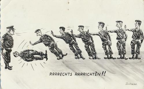 Militait - Humor - RRRECHTS RRRRICHTEN!! [KRST005-6309, Verzamelen, Ansichtkaarten | Themakaarten, Gelopen, 1960 tot 1980, Overige thema's