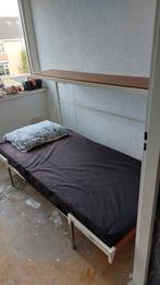 Opklapbed - Ruimtebesparend!, Huis en Inrichting, Gebruikt, 90 cm, Eenpersoons, Bruin