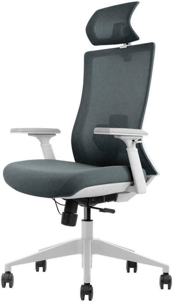 White body bureaustoel, ergonomisch, hoofdsteun, wit EN1335, VST, Wit, Nieuw, Ophalen of Verzenden