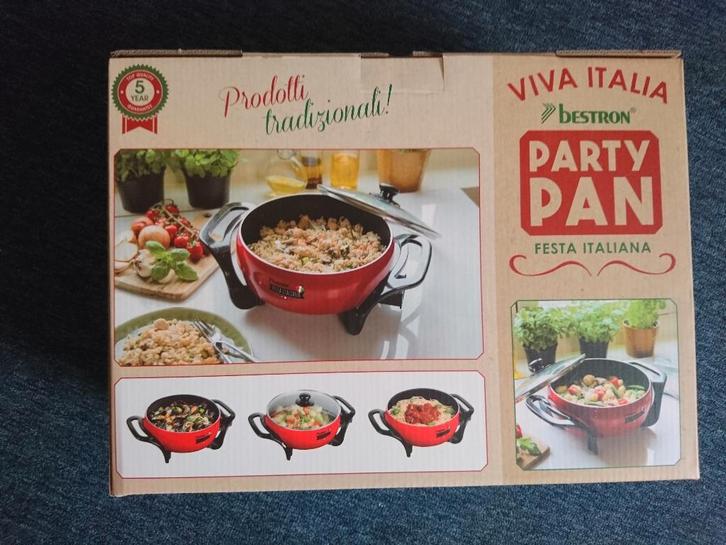 Bestron Party Pan / Hapjespan Festa Italiana APP800 (Nieuw), Huis en Inrichting, Keuken | Potten en Pannen, Nieuw, Overige typen