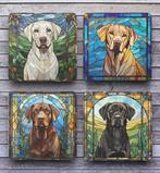 Labrador Glas in Lood onderzetters met houder, Ophalen of Verzenden, Nieuw, Glas of Kopje