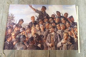 wo2 Propaganda schilderij Hitler aan het front  Emil Scheibe beschikbaar voor biedingen