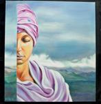 Marijke Venghaus 2012 – Lila Lady, 100x90cm, olie schilderij, Ophalen