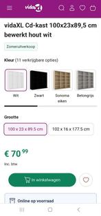Nieuw witte boeken dvd cd kast, Huis en Inrichting, Kasten | Boekenkasten, Ophalen, Nieuw, 25 tot 50 cm, Minder dan 100 cm
