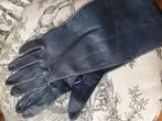 oude blauwe leren handschoentjes, Antiek en Kunst, Ophalen of Verzenden