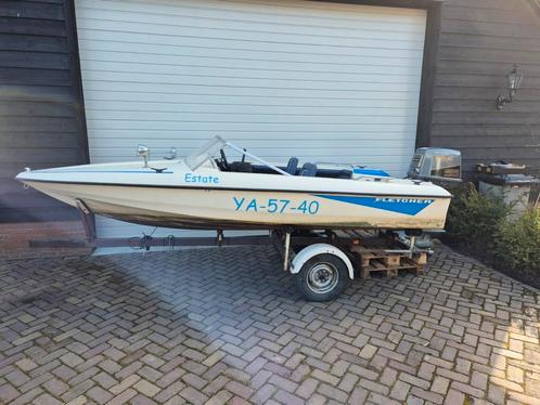 Speedboot 55pk, Watersport en Boten, Speedboten, Zo goed als nieuw, 3 tot 6 meter, Benzine, Minder dan 70 pk, Polyester, Buitenboordmotor