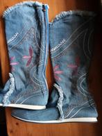 Mooie geborduurde spijkerstof laarzen, met rits achter, 39, Overige typen, Overige soorten, Ophalen of Verzenden, Zo goed als nieuw