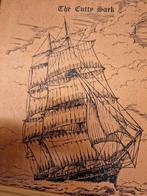 4 etsen? Koper? Oude schepen ophalen, Ophalen, Gebruikt, Zeilboot, Kaart, Foto of Prent