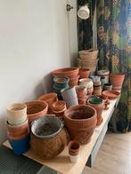 Plantenpotten assortiment: Terracotta, riet, ijzer, Ophalen, Gebruikt, Balkon, Rond