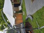 zweef parasol met voet en hoes, Tuin en Terras, Parasols, Ophalen, Gebruikt, Zweefparasol