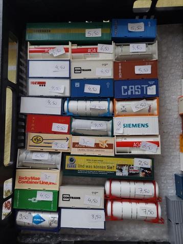 632 herpa container prijs op de modellen 1:87 truck trein  beschikbaar voor biedingen