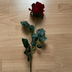 Rode roos, kunstbloem, Ophalen of Verzenden
