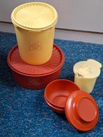 Vintage Tupperware Set, Ophalen of Verzenden, Gebruikt, Crème, Bak of Kom