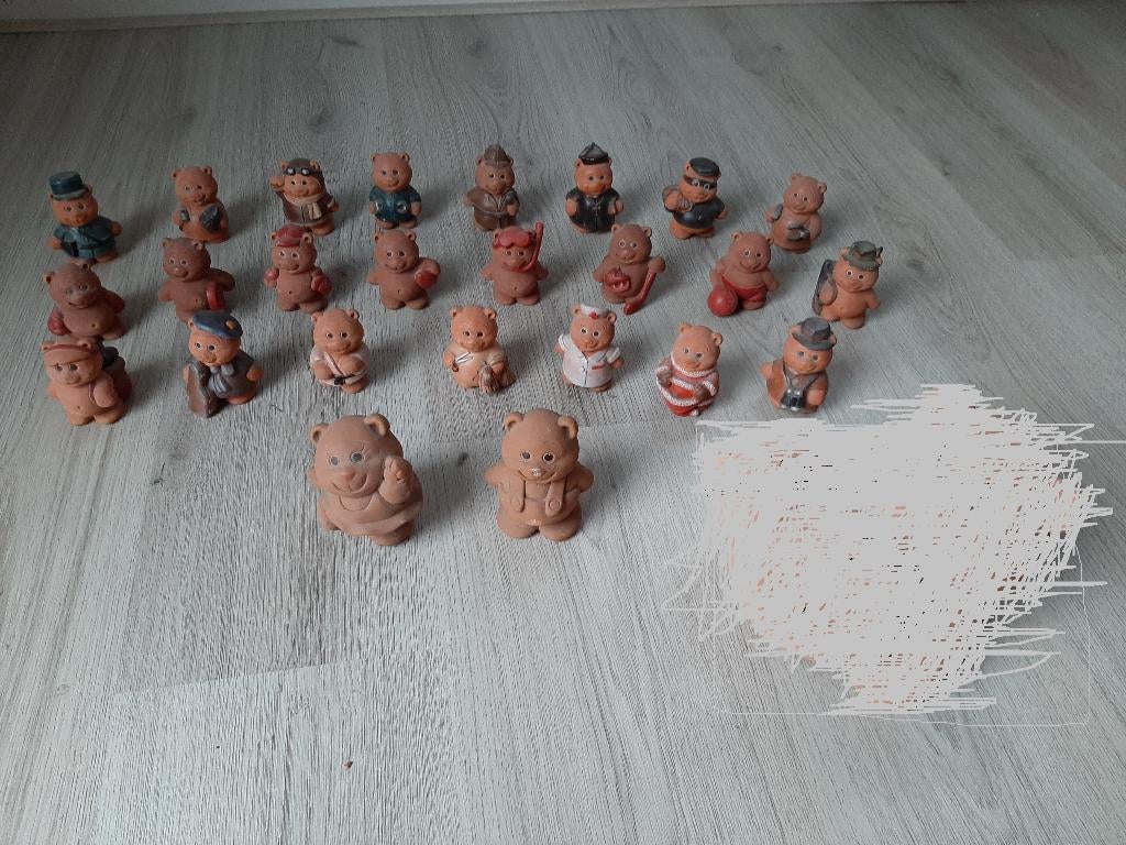 Hobby/Beroepen Stenen terracotta beertjes (per stuk), Verzamelen, Beelden en Beeldjes, Gebruikt, Dier, Ophalen