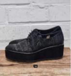 JHAY - Leren platform veterschoenen maat 40 - Nieuw €129, JHAY, Schoenen met lage hakken, Zwart, Nieuw