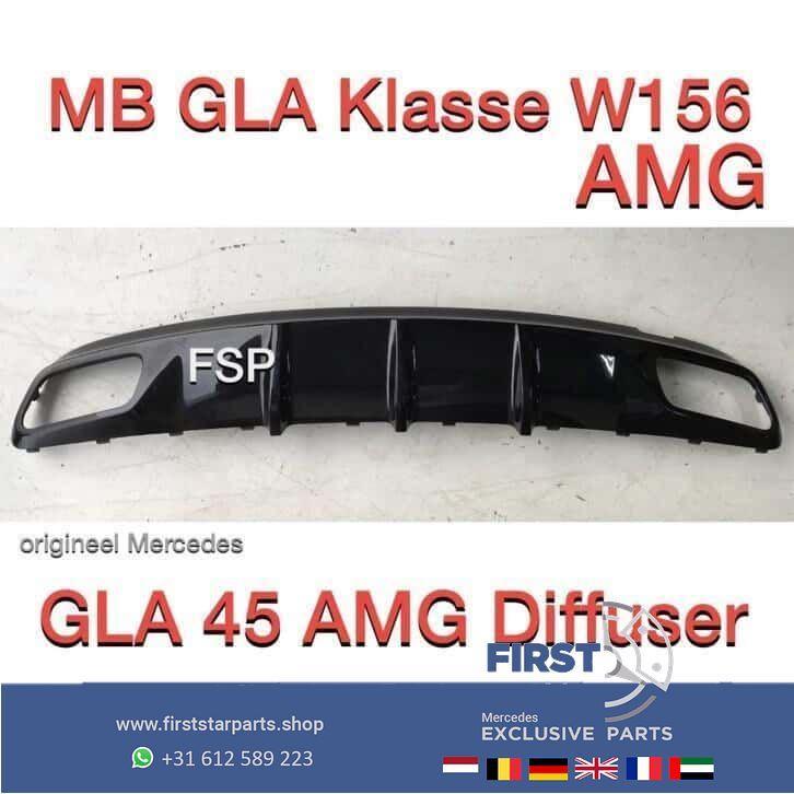 W156 GLA 45 AMG Diffuser Mercedes 2013-2018 onderlip achter, Auto-onderdelen, Overige Auto-onderdelen, Mercedes-Benz, Gebruikt