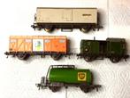 Fleischmann H0, 4 goederenwagons, Gebruikt, Gelijkstroom, Fleischmann, Wagon