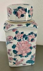 Vintage Dekselvaas Pastel Chinees, Ophalen of Verzenden