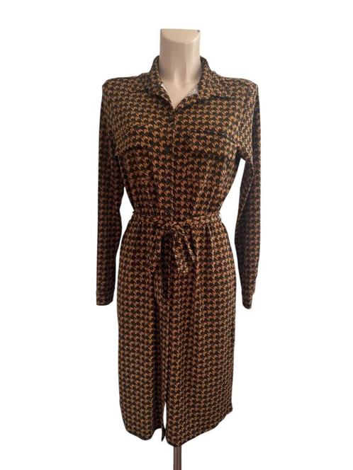 &Co jurk M, Kleding | Dames, Jurken, Zo goed als nieuw, Maat 38/40 (M), Bruin, Onder de knie, Ophalen of Verzenden